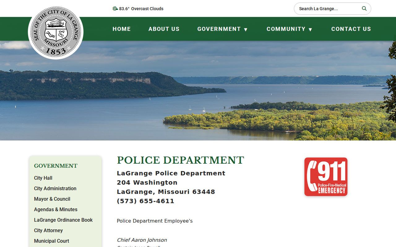 La Grange criminal records contact at the city police department