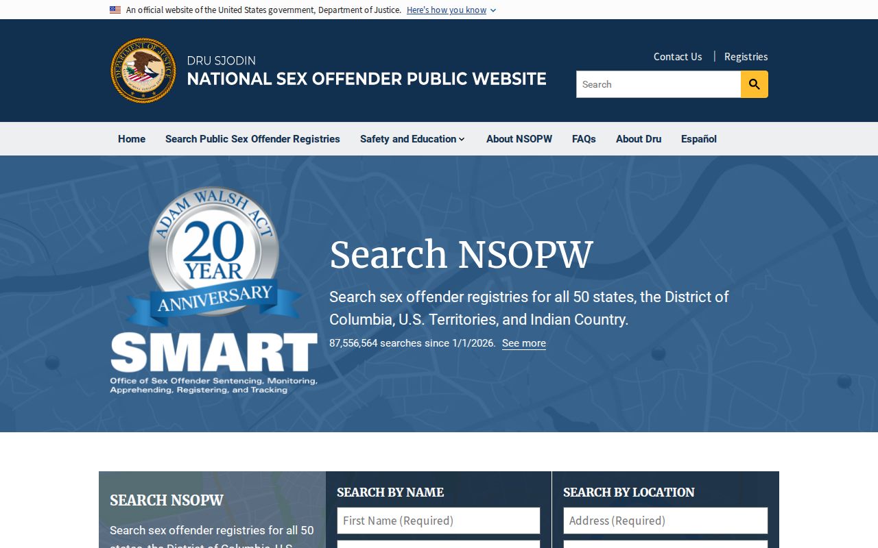 Lewis County sex offender search using the national NSOPW layer