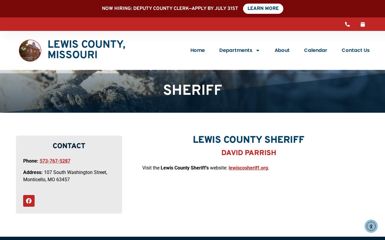 Lewistown criminal record routing through the Lewis County Sheriff