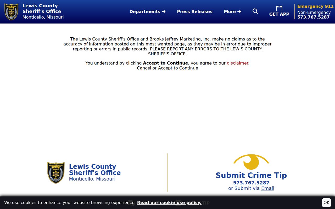 Lewis County criminal warrant most wanted gateway