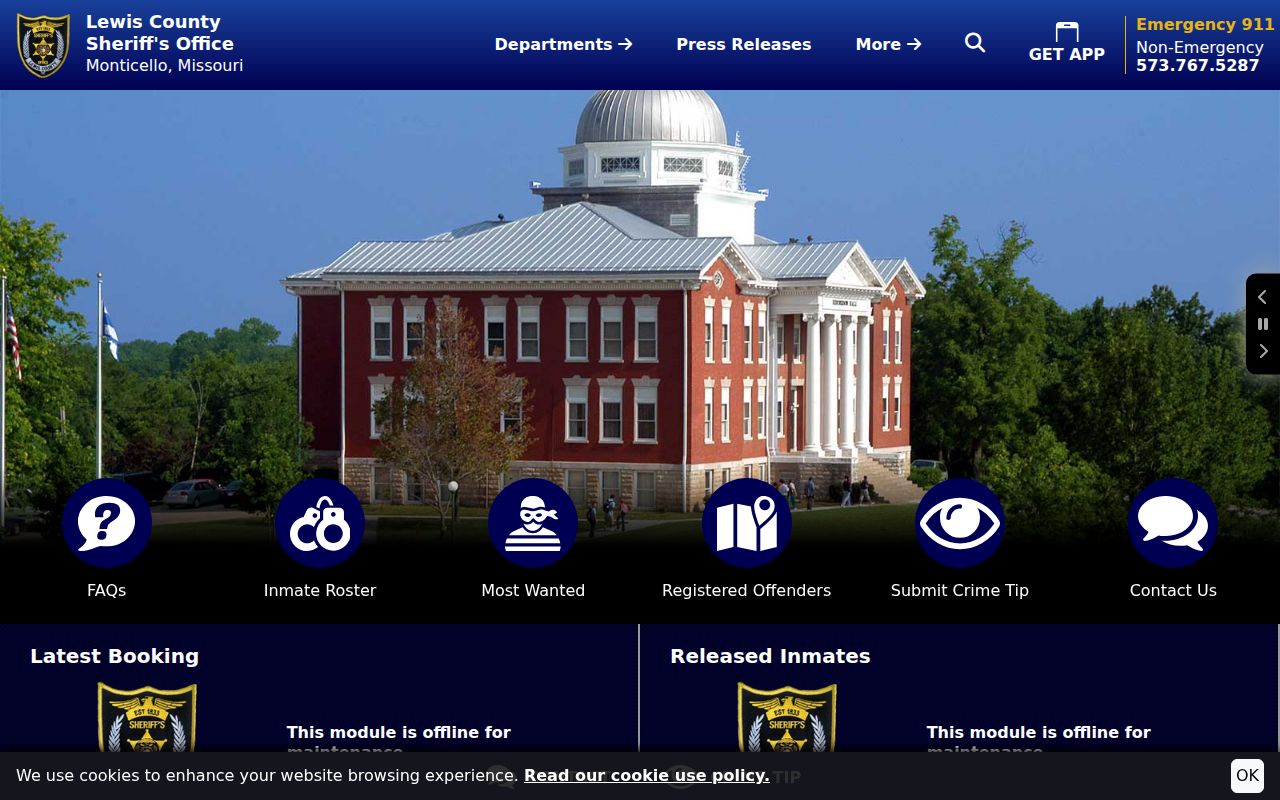 Lewis County criminal records sheriff website